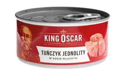 Tuńczyk jednolity w sosie własnym / 170g / King Oscar