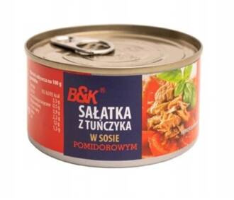 Sałatka z tuńczyka w sosie pomidorowym - 185g -  B&K