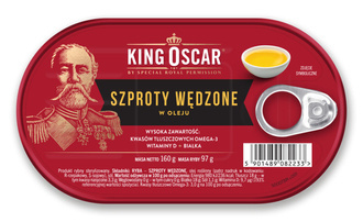 Szproty wędzone w oleju - 160g - King Oscar