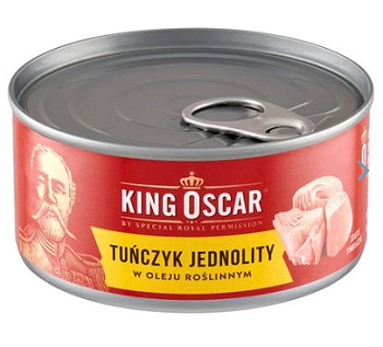 Tuńczyk jednolity w oleju roślinnym / 170g / King Oscar