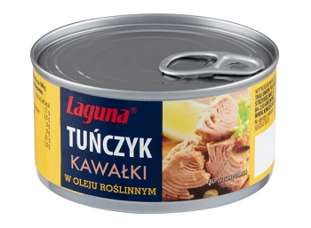 Tuńczyk kawałki w oleju roślinnym / 170g / Laguna - ZESTAW 6 szt.