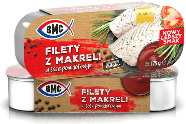 Filety z makreli w sosie pomidorowym / 175g / BMC