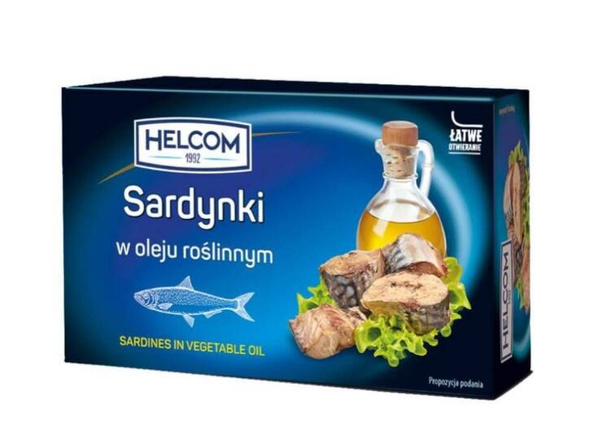 Sardynki w oleju słonecznikowym - 125g - Helcom