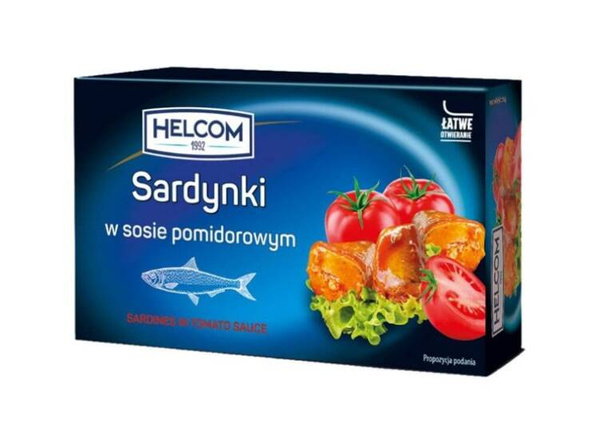 Sardynki w sosie pomidorowym - 125g - Helcom